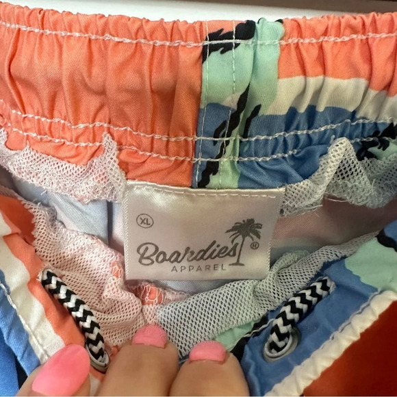 BOARDIES Fresh Prince Geo Pastels Mesh Quick Dry Swim Trunks Board Shorts XL - Picture 3 of 6
